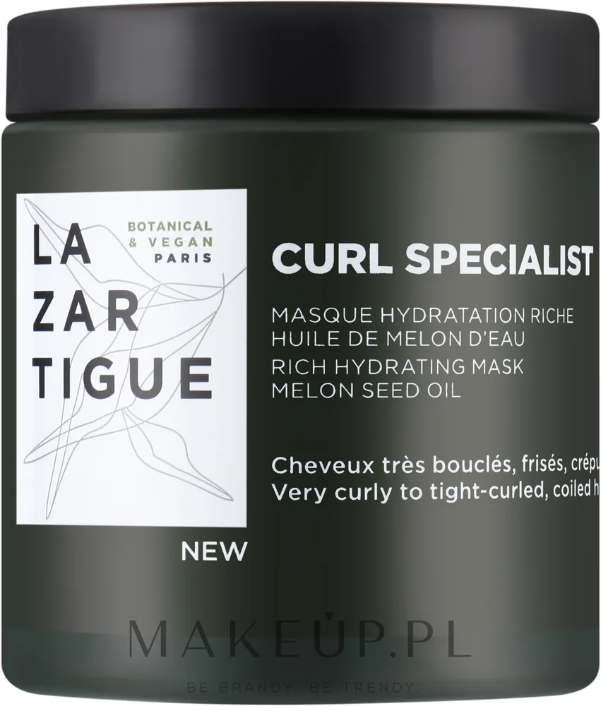 Маска для вьющихся волос Lazartigue Curl Specialist увлажняющая, кокосовое масло, ши, бабассу, масло арбуза, 250 мл