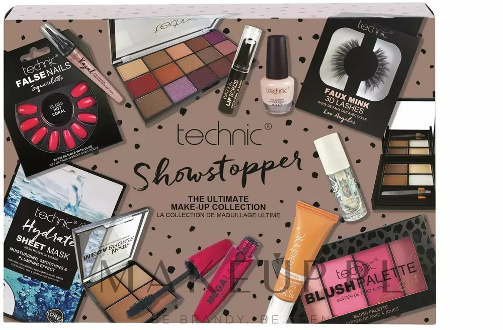 Набор декоративной косметики Technic Cosmetics Showstopper Box 12 предметов