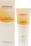 Cell Fusion C Pore Sun очищающая пенка с LHA салициловой кислотой маслами тамону и миндаля 150 мл — фото 2