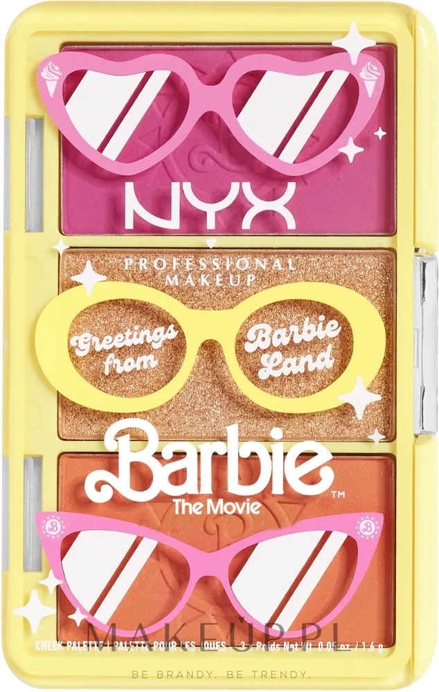 Палетка румян и хайлайтера NYX Professional Makeup Barbie Greetings From Barbieland