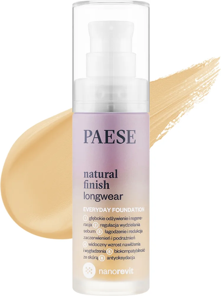 Тональный крем Paese Natural Finish Longwear Everyday Foundation натуральный стойкий, 30 мл, оттенок 03 - Sand
