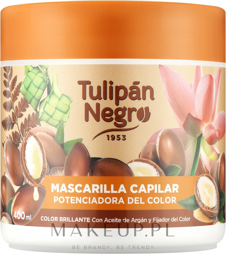 Маска для окрашенных волос Tulipan Negro Color Enhancer подчёркивание цвета, аргановое масло, креатин, 400 мл