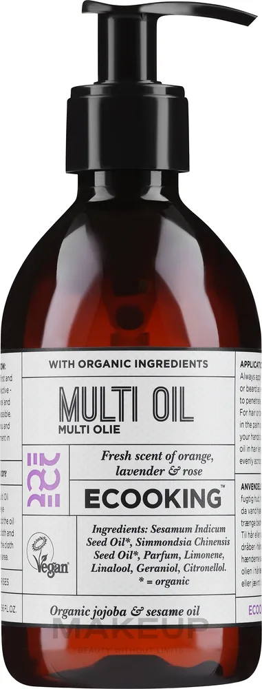 Многофункциональное масло Ecooking Multi Oil апельсин лаванда роза