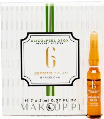 Бустер-пилинг для лица Gemma's Dream Glycolpeel Dtox с кислотами AHA обновляющий 7х2 мл