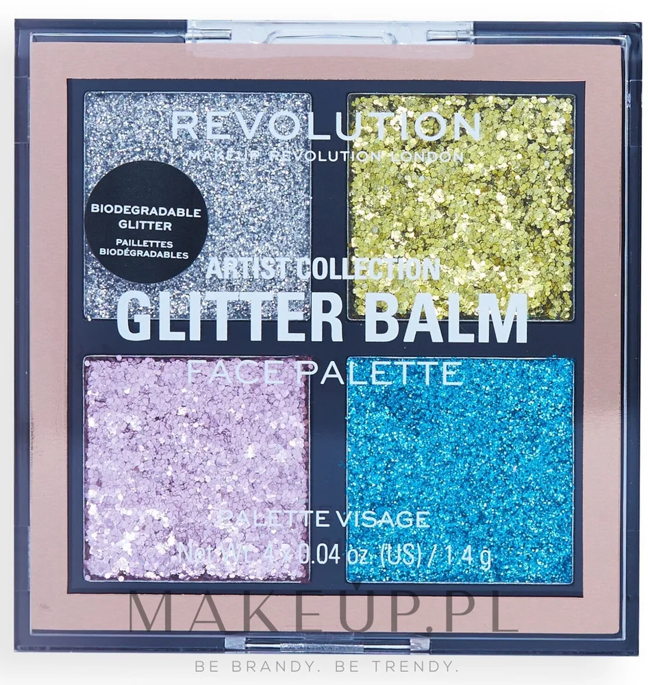 Палетка глиттеров для лица и тела Makeup Revolution Artist Collection Glitter Balm Face Palette