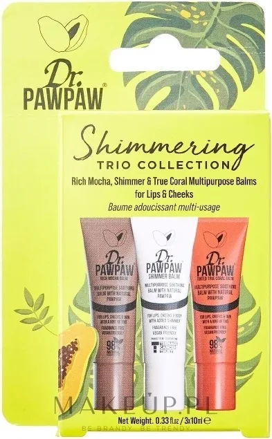 Набор бальзамов для губ Dr. PAWPAW Shimmering Trio