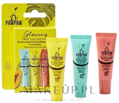 Набор бальзамов для губ Dr. PAWPAW Glowing Trio Collection, 3 средства по 10 мл