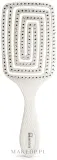 Плоская щётка для волос IDC Institute ECO Paddle Brush белый — фото 1
