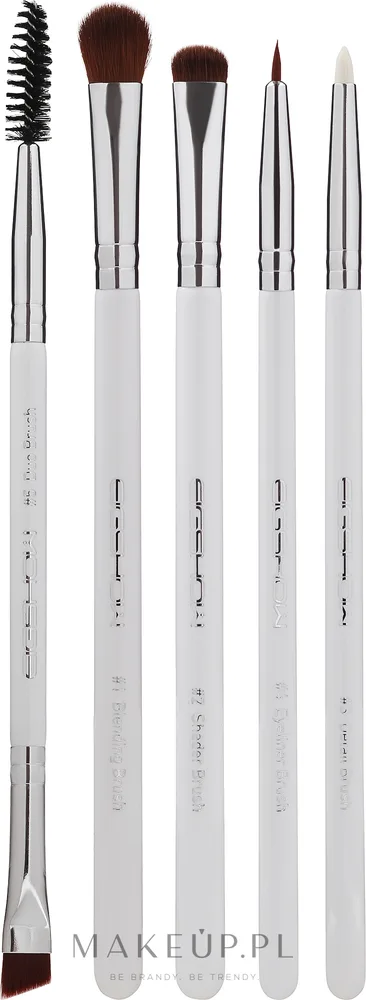 Набор кистей для макияжа глаз Eigshow Beauty Jade Bright Silver 5 шт. веганский