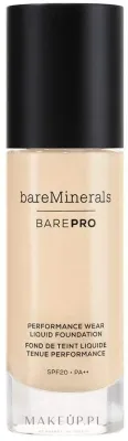 Тональная основа Bare Minerals BarePro Performance Wear SPF 20 PA++ матирующая стойкая веганская, 30 мл