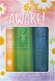 Набор W7 Wide Awake тоник с зеленым чаем очищающий гель и дневной крем 2x120+50 мл — фото 1