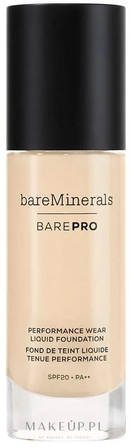 Тональная основа Bare Minerals BarePro Performance Wear Liquid SPF 20 PA++ матирующая стойкая веганская, 30 мл