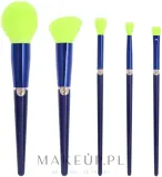 Набор кистей для макияжа W7 Glow Getter Neon Makeup Brush Set 5 шт. неоновый — фото 2