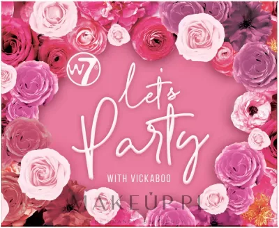Палетка теней для век W7 Let's Party With Vickaboo Pressed Pigment Palette 12 оттенков