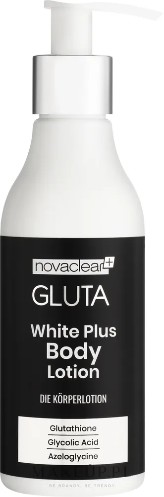 Novaclear Gluta White Plus Body Lotion — осветляющий бальзам для тела с глутатионом и гликолевой кислотой, 200/500 мл