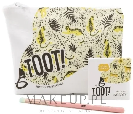 Набор Toot! Cheeky Cheetah минеральные тени для век 2.3 г кисть для теней и косметичка