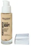 Тональный флюид Diadem Perfect Match Color Adapt стойкий увлажняющий, 30 мл, оттенок 02 — фото 1