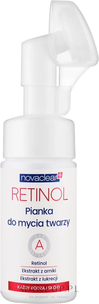 Novaclear Retinol ретиноловая пенка для лица с витамином A пантенолом арникой и лопухом 100 мл