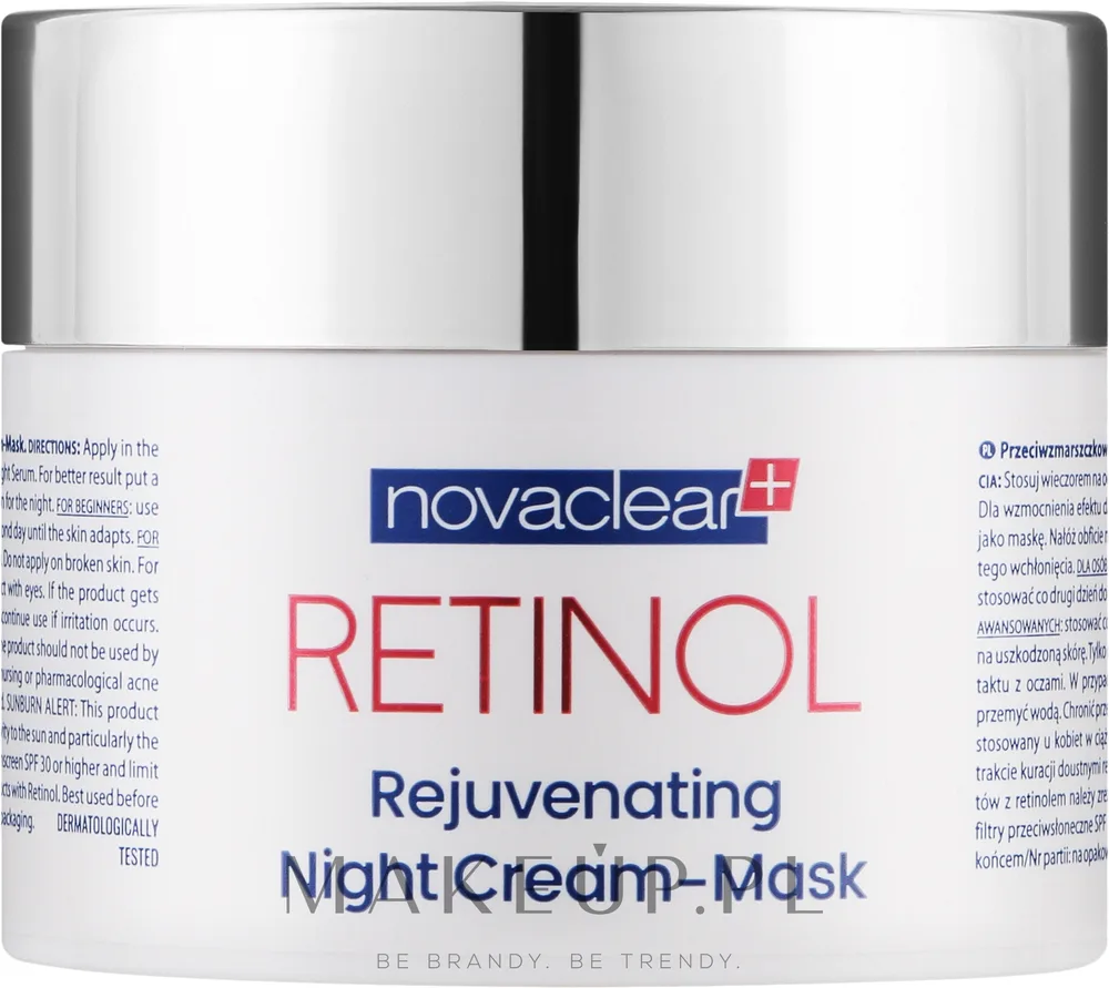 Обновляющая ночная крем-маска для лица с ретинолом Novaclear Retinol Rejuvenating Night Cream-Mask