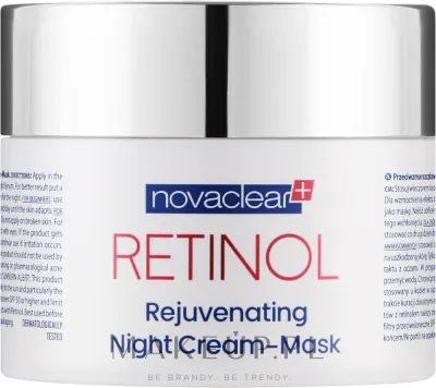 Обновляющая ночная крем-маска для лица с ретинолом Novaclear Retinol Rejuvenating Night Cream-Mask