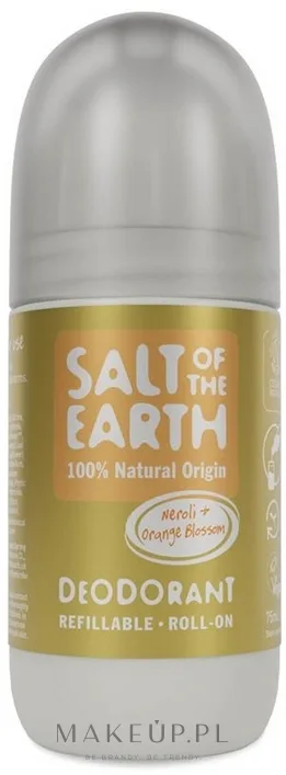 Дезодорант шариковый Salt of the Earth Refillable Roll-On Deo натуральный, с ароматом нероли и апельсинового цвета, 75 г