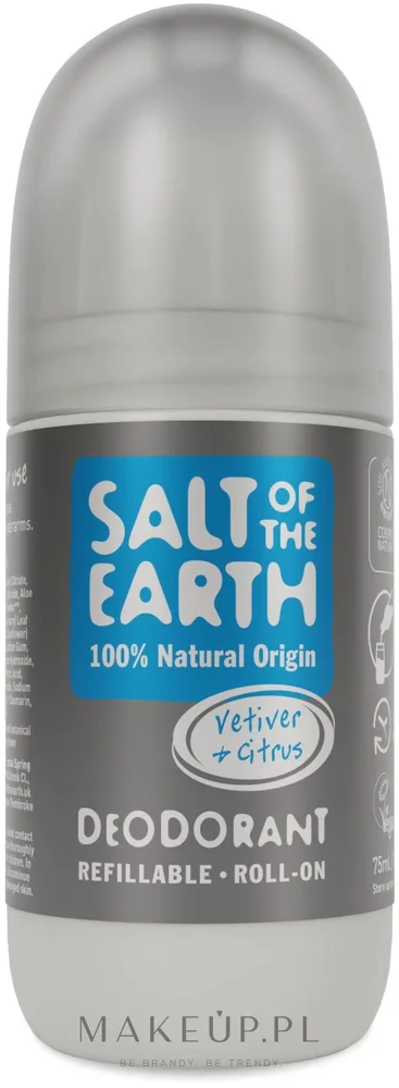 Дезодорант шариковый Salt of the Earth Roll-On Deo натуральный, с ароматом ветивера и цитруса, 75 г