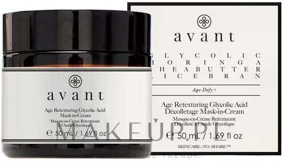 Крем-маска для лица с гликолевой кислотой Avant Age Retexturing Glycolic Acid Mask-in-Cream