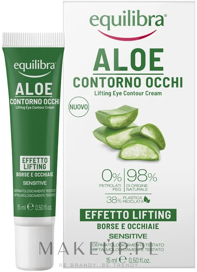 Крем для кожи вокруг глаз Equilibra Aloe Lifting с алоэ вера 15 мл