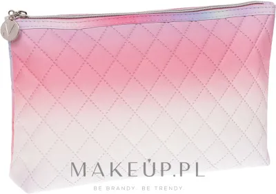 Косметичка Inter-Vion Pastel Ombre стеганая розово-белая 26,5х19х7,5 см