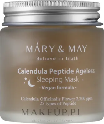 Гелевая ночная маска для лица с пептидами и календулой Mary & May Calendula Peptide Ageless Sleeping Mask / Мэри энд Мэй, 30 г