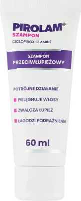 Шампунь Polpharma Pirolam против перхоти с климбазолом и циклопироксом, 60/150 мл, Польша
