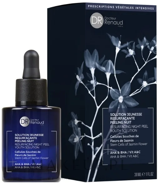 Сыворотка для лица Dr Renaud Resurfacing Night Peel ночная обновляющая с AHA-кислотами и жасмином 30 мл