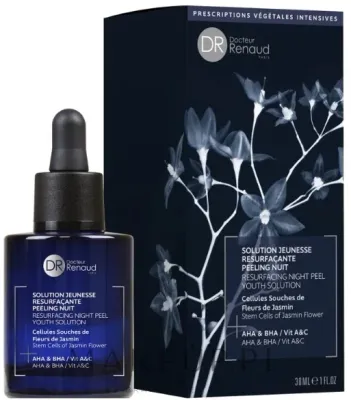 Сыворотка для лица Dr Renaud Resurfacing Night Peel ночная обновляющая с AHA-кислотами и жасмином 30 мл