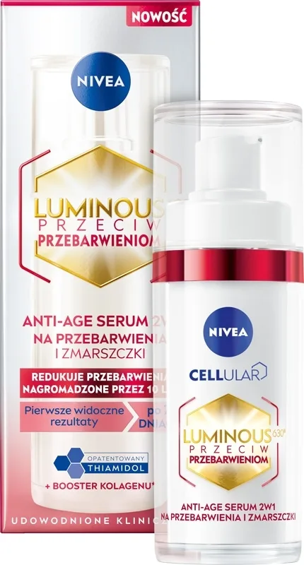 Сыворотка для лица NIVEA Cellular Luminous 630 anti-age 2в1 против пигментации и морщин 30 мл