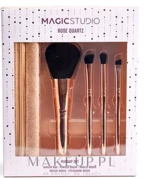 Набор кистей для макияжа глаз Magic Studio Rose Quartz Make-Up Brush Set 5 шт. с чехлом