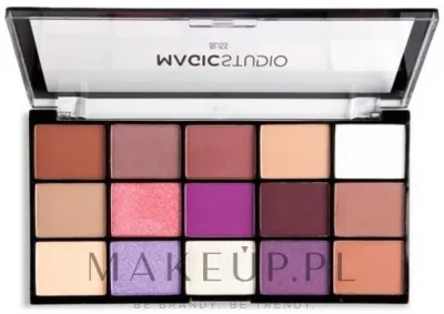 Палетка теней для век Magic Studio Play Eyeshadow Palette 15 Colors Bliss фиолетово-коричневая