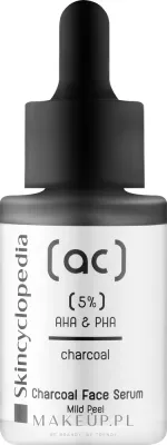 Сыворотка для лица Skincyclopedia Charcoal с 5% AHA + PHA углём и ниацинамидом 30 мл