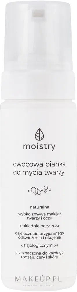 Moistry фруктовая пенка для умывания с мандарином малиной пантенолом и молочной кислотой 175 мл