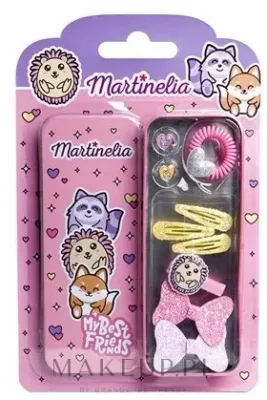 Набор детских аксессуаров для волос Martinelia My Best Friends Case 9 предметов в металлическом футляре