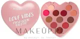 Палетка теней для век Magic Studio Love Vibes Heart Eyeshadow Palette в форме сердца — фото 1