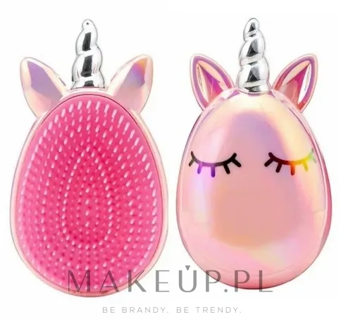 Детская компактная щётка для волос Martinelia Maze Hair Brush Единорог розовая