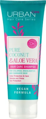 Шампунь Urban Care Pure Coconut & Aloe Vera для окрашенных и осветлённых волос с кокосом и алоэ, 250 мл
