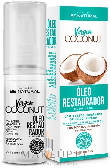 Масло для волос Be Natural Virgin Coconut Repair Oil кокосовое, восстанавливающее, 50 мл