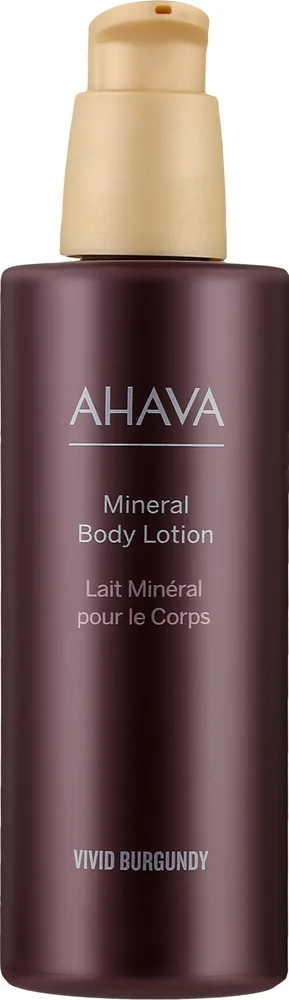 Ahava Vivid Burgundy Mineral Body Lotion — минеральный бальзам для тела с антиоксидантами асаи и кофе, 250 мл