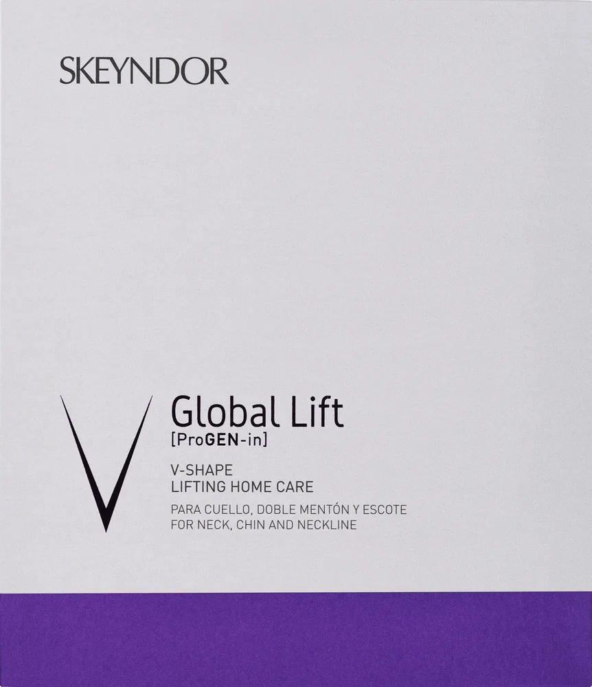 Набор Skeyndor Global Lift V-Shape сыворотка крем и гидрогелевая маска с гиалуроном коллагеном и кофеином 2x30 мл