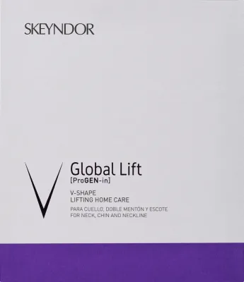 Набор Skeyndor Global Lift V-Shape сыворотка крем и гидрогелевая маска с гиалуроном коллагеном и кофеином 2x30 мл