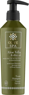 Тонизирующий шампунь Olive Spa Tonic Shampoo с алоэ вера, арганой и оливковым маслом, 250 мл