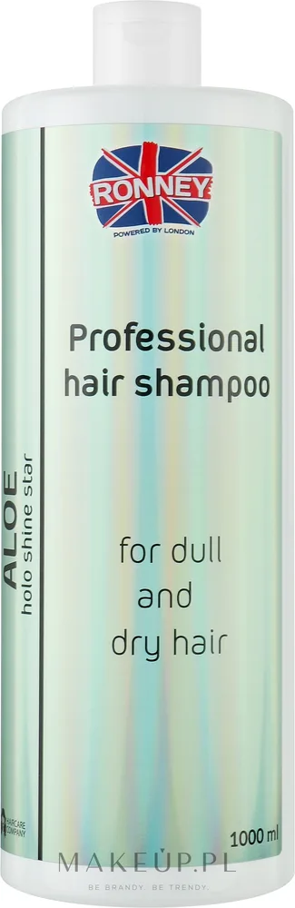 Ronney Professional Ronney HoLo Shine Star Aloe - Шампунь Ronney HoLo Shine Star Aloe увлажняющий для тусклых и сухих волос, керамиды, фитосфингозин, 1000 мл