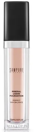 Sampure Minerals Liquid Foundation тональная основа жидкая минеральная, тональный крем с гиалуроновой кислотой и растительными маслами, 30 мл, оттенок 150