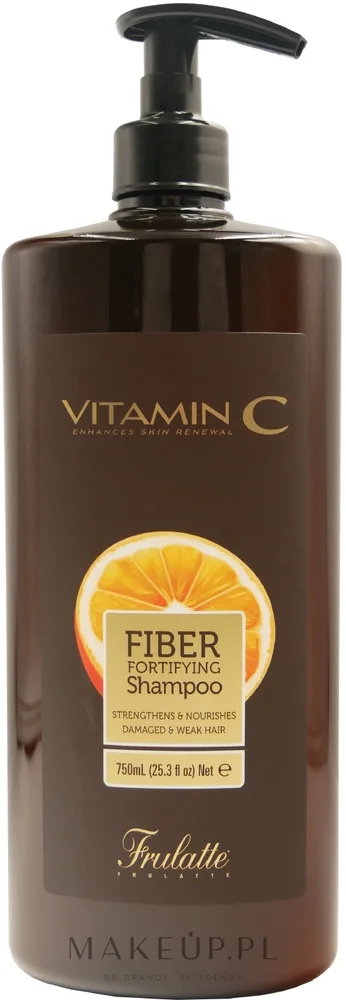 Укрепляющий шампунь Frulatte Vitamin C Fiber Fortifying для слабых и повреждённых волос, 750 мл